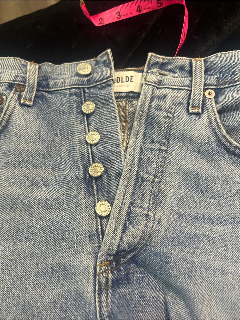 Agolde 90s Pinch Waist High Rise Straight Jeans, Size 24, Cropped, Light Wash, - Picture 9 of 12